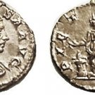 Ancient Rome ca AD 218 JULIA MAESA, Den, PIETAS AVG, Pietas stg at altar