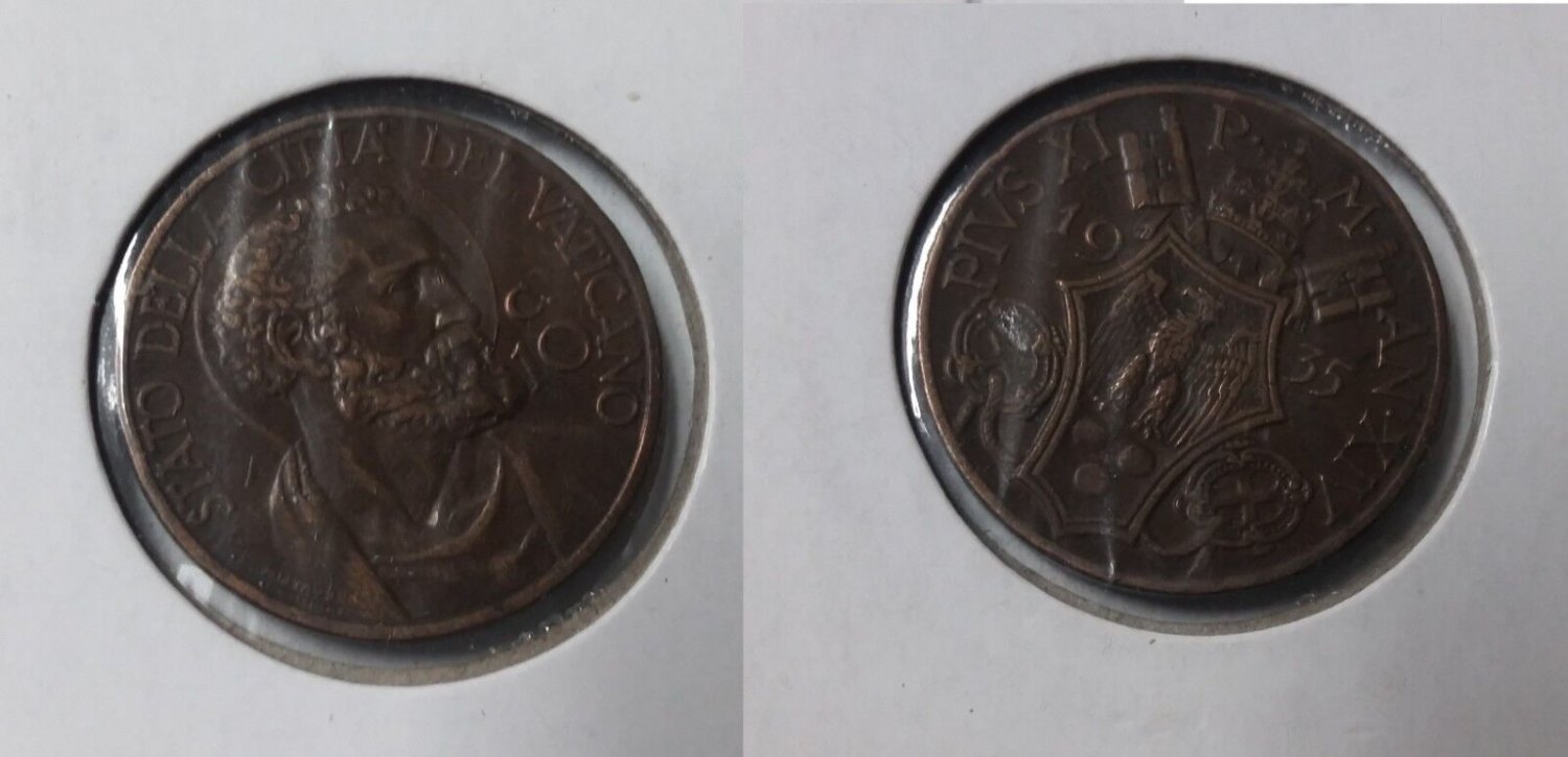 1935 Vatican 10 Centesimo St.Peter