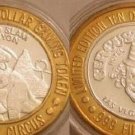 USA Large Silver bi-metal Las Vegas Casino $10 Token-T-rex Dinosaur/Circus/Clown