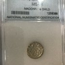 1548 Hungary Silver Denar- King Ferdinand -Habsburg Dynasty-slabbed, nice