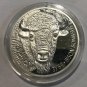 2012 Belarus Large silver Proof w/cubic Zirconia 20 r Bison