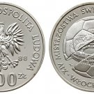 1988 Poland Proof  Silver 500 ZL World Cup Soccer/Colosseum