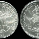 Rare 1991 Bahamas Large Matte Silver $5 Columbus-mintage 750