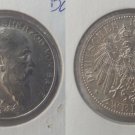 Baden 1902(Germany) silver 2 Mark, NICE