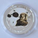 2014 Tristan da Cunha Large Silver-plated 1 Crown WWII D-day Paratroopers