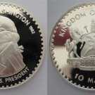 1982 Lesotho Large Silver Proof 10 Maloti Washington