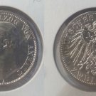 Rare Anhalt 1904 (Germany) silver 2 Mark, NICE