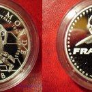 1997 France Large Silver Proof 10 fr Soccer(Football)/Italy/Colosseum
