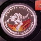 2009 Australia Large Color  Silver Proof $1- Kangarooo-Nice Gift Box