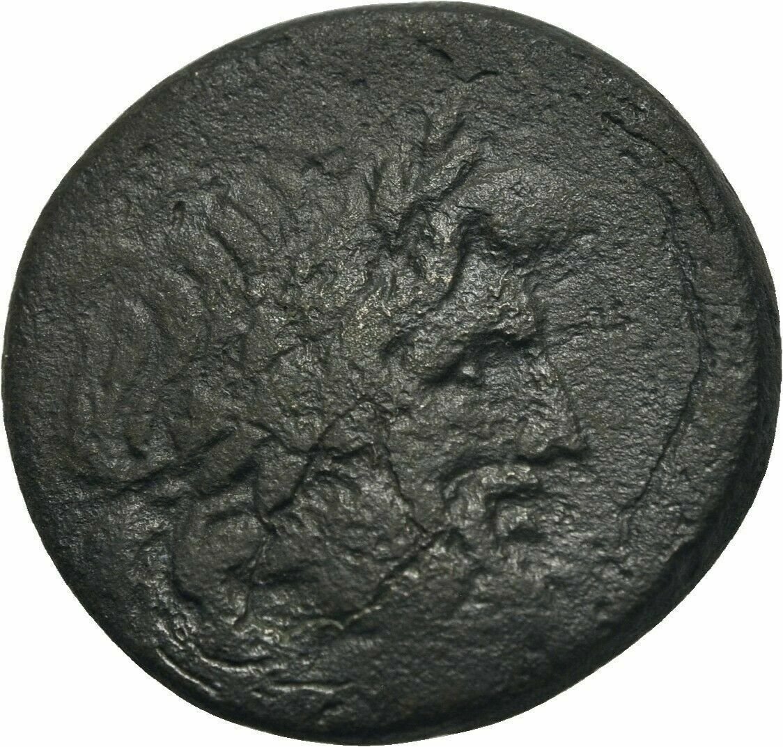 Ancient Greece 3-2 Cent BC Zeus/Statue AE