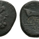 Ancient Greece 196-149 BC MACEDON PELLA Zeus Cow Monogram