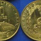 1999 Djibouti 20 Francs-Ship