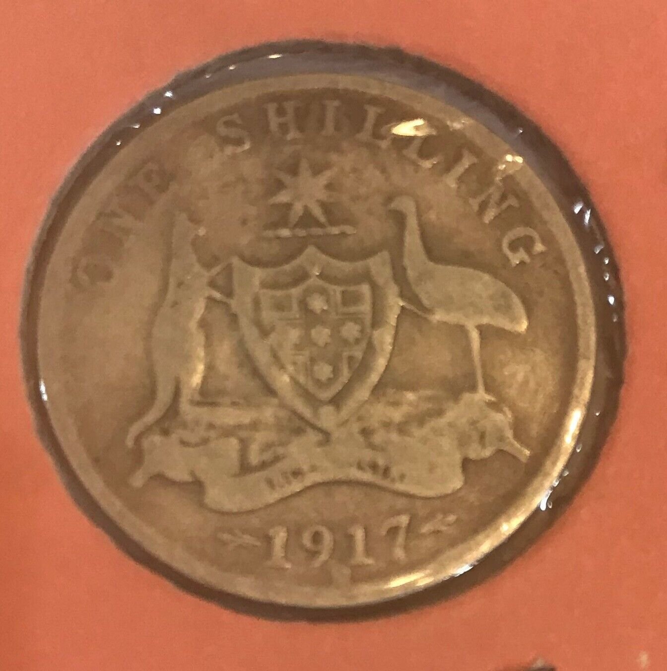 1917 Australia  silver Shilling Ram