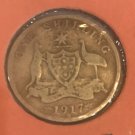 1917 Australia  silver Shilling Ram
