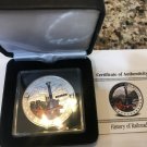 Rare Liberia 2011 Large Silver Color $5-History Railroads-Adler Nice Box