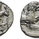 Ancient Greece 324-323 BC CILICIA LYKAONIA small silver OBOL Baaltar/Wolf #4
