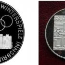 1976 Austria Large Silver  Proof 100 sh Innsbruck Olympics-Tower