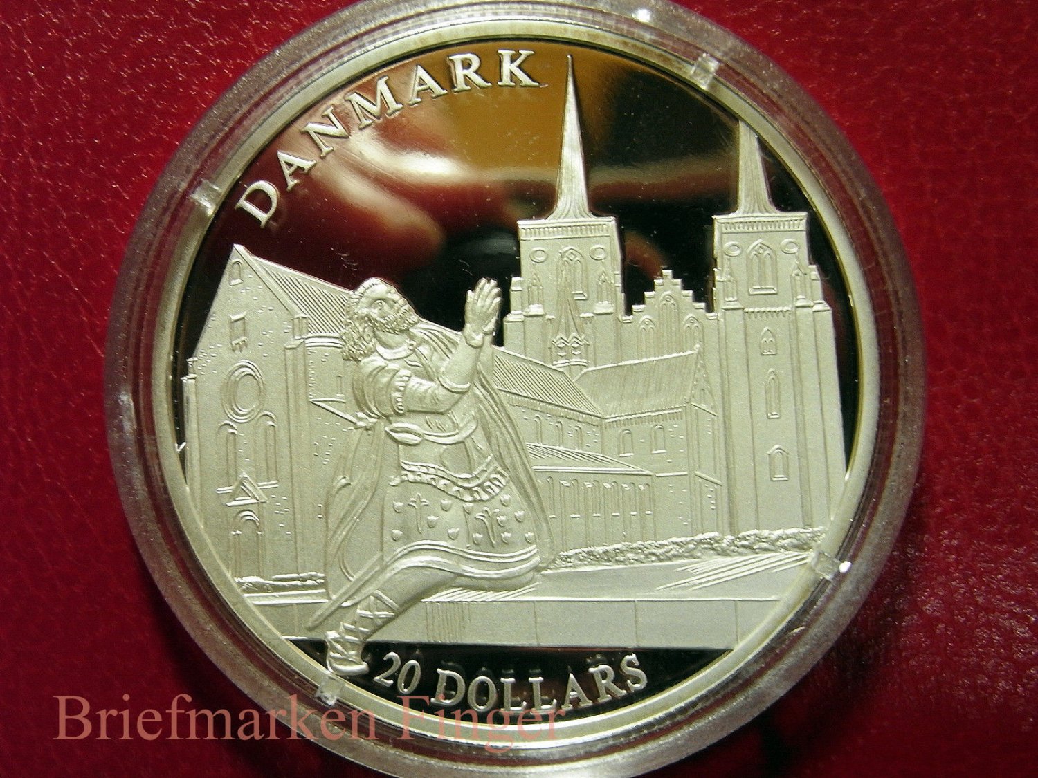 2001 Liberia Large Silver Proof $20 World Countries Churches- Denmark