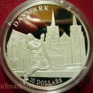 2001 Liberia Large Silver Proof $20 World Countries Churches- Denmark