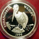 1996 Mongolia Large Silver Proof 500 T  Pelican