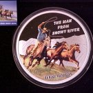 2010 Tuvalu Large Silver Proof color $1 Banjo Paterson,Snowy River,Nice Gift Box