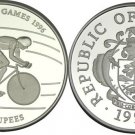 1995 Seychelles Large Proof Silver Olympic Cycling 25 r