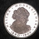 1975 Poland Silver Proof 100 ZL Modrzejewska-actress
