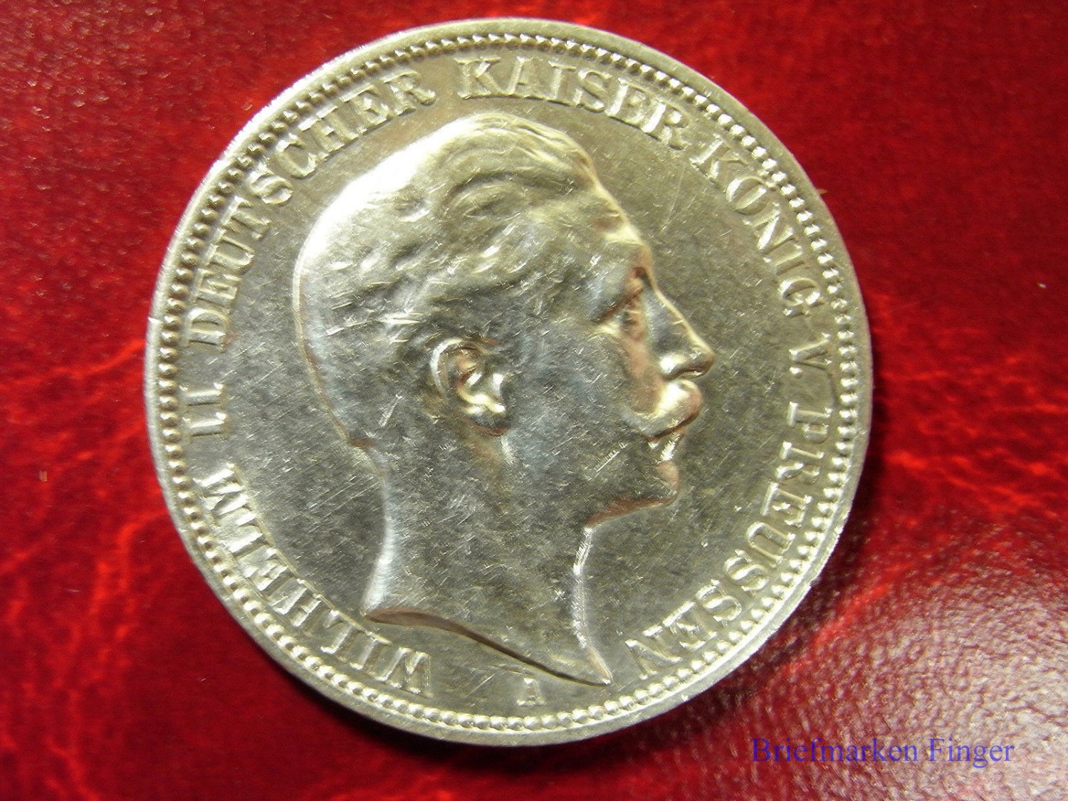 1910 Prussia(Germany) Large Silver 3 marks Kaiser Willhelm-#2