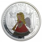 Liberia 2012 Large 1/2 OZ Silver Proof Color $2 Christmas/New Year-Angel