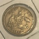 1941 Australia silver 6 pence