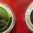 2005 Solomon Is Large Proof Color 2 image Silver $10 World Cup Soccer