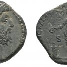 Rare Ancient Rome 190 AD COMMODUS Large SESTERTIUS GENIUS ALTAR CORNUCOPIA