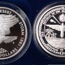 1991 Marshall Isl.Large 1 OZ Silver Proof$50-AmericanEagle/HeroesOf Desert Storm