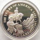 1992 Cook Is Large Silver Proof $50 500 years.America Coronado