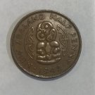 1942 New Zealand Half Penny  Maori statue
