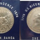 1976 West Samoa Large coin 1 Tala,US Indepence-Paul Revera Ride UNC,in Holder