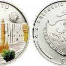 2011 Palau Large Silver Proof color $5 Timbuktu
