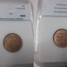 1944 British Palestine 1 mil-nice UNC, slabbed
