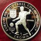 1996 Isle of Man  Large Proof Silver Crown- World Cup Soccer