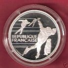 1992 France Large Silver Proof Olympic  Skater 100 f