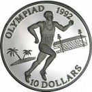 1992 Solomon Is Large silver Proof Olympic Runner $10