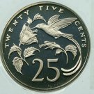 1973 Jamaica Proof 25 c hummingbird