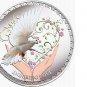2012 Tokelau Large Silver Proof color $5 Enduring Love/Dove/Box-Valentine gift