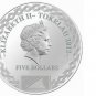 2012 Tokelau Large Silver Proof color $5 Enduring Love/Dove/Box-Valentine gift
