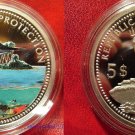 2000 Palau Large Silver Proof Color  $5 Sword fish/Neptune