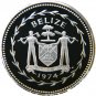 1974 Belize Sterling Silver Proof 50c-Frigate Birds