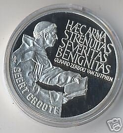 1990 Netherlands Large Proof Silver Groote 25 Ecu