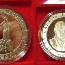 1992 Spain Large  silver Prf 2000 Pesetas Special Olympics Wheelchair Basketball