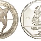 Extra Rare 1996 Peru Lrg.Silver piedfort 20 S Olympic Discus T1 mintage 18 pc.