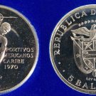 1970 Panama Large 1+ OZ Silver  Proof 5 Balboas Ancient Discus Thrower